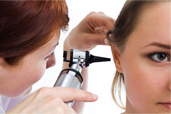 An otoscopic inspection involves looking into the ear canal to check the condition of the ear canal and eardrum.